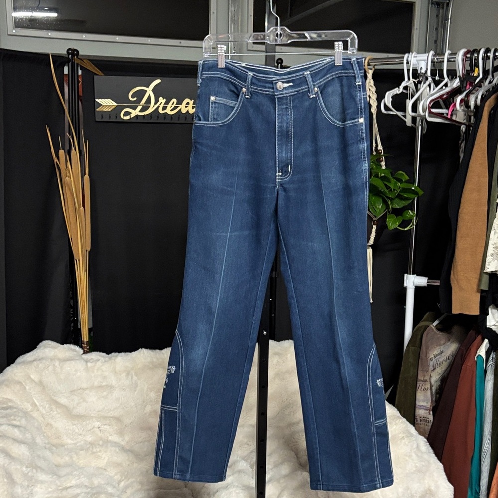 Vintage Sheplers Blue Embroidered Women's Jeans🦅 - Picture 3 of 7